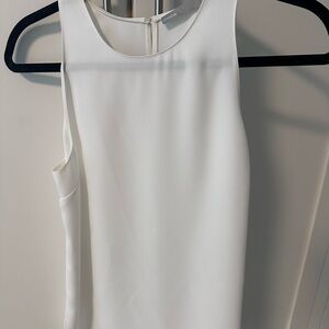 White Sleeveless Shift shirt